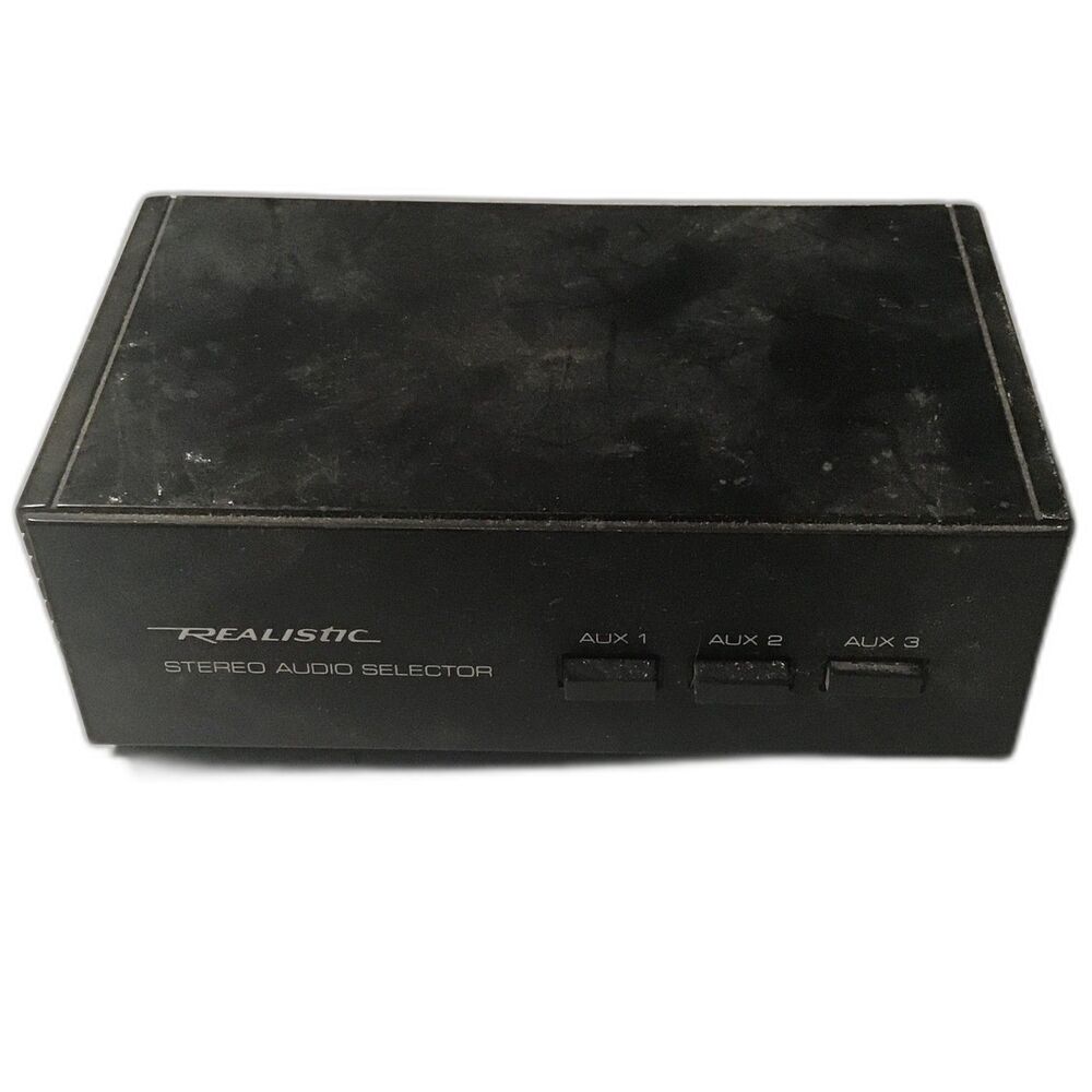 Vintage Realistic Stereo Audio Selector No. 42-2110 3-Way RCA Input Switch